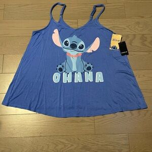 Disney Blue Stitch Ohana Sleep Tank